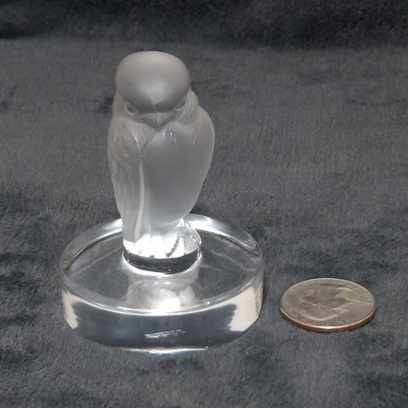 Vintage 1980s Lalique France Crystal Art Glass Hawk, Bird Of Prey Figurine - Picture 9 of 9